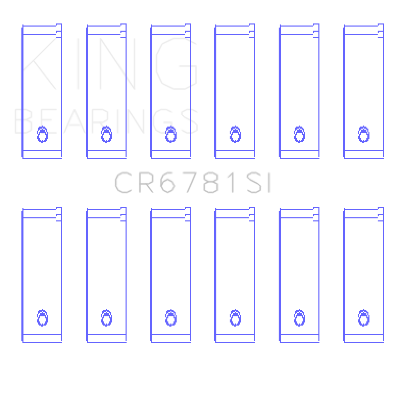 King Engine Bearings 01/98-12/09 Chrysler 167CI / 2.7 Liter EER V6 Rod Bearing Set