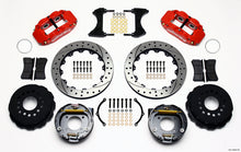 Load image into Gallery viewer, Wilwood Narrow Superlite 4R Rear P-Brk Kit 12.88in Drilled Red Chevy 12 Bolt w/ C-Clips Staggered mt