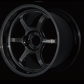 Advan R6 18x9.5 +29 5x114.3 Racing Titanium Black Wheel