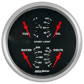 Autometer Sport-Comp Quad 5in. - 240 OhmE-33 OhmF