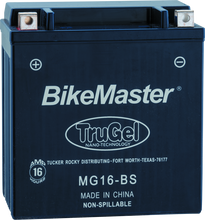 Load image into Gallery viewer, BikeMaster TruGel Battery - MG16-BS