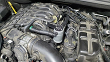 Load image into Gallery viewer, J&amp;L 16-25 Dodge Durango / Jeep Grand Cherokee 3.6L Oil Separator 3.0 Passenger Side - Clear Anod