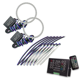 Oracle 15-17 Ford Mustang V6/GT/Shelby DRL  w/ Halo Kit - ColorSHIFT w/ 2.0 Controller