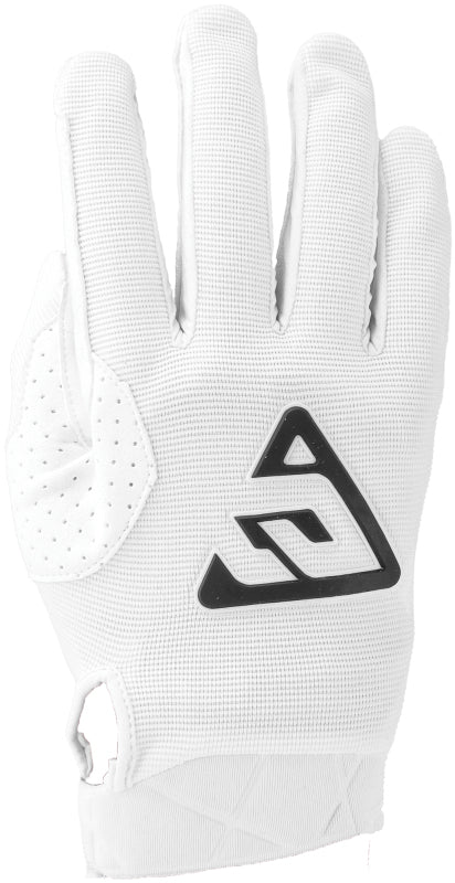Answer 25 Peak Gloves White/Black Logo Youth - XS