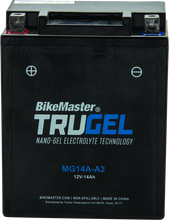 Load image into Gallery viewer, BikeMaster TruGel Battery - MG14A-A2