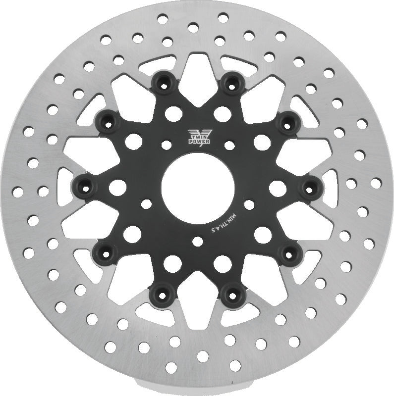 Twin Power 08-13 FLH FLT 08-16 FLHR 06-17 Dyna Front 11.8 Floating Rotor Mesh Black