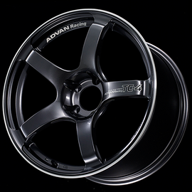 Advan TC4 18x9.5 +45 5x120 Racing Black Gun Metallic and Ring Wheel