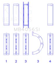 Load image into Gallery viewer, King Engine Bearings 97-07 Ford 2.5L/2.9L/3.0L (Size 0.25) Main Bearing Set