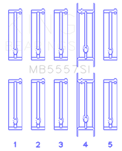 Load image into Gallery viewer, King Engine Bearings Chevrolet 121Ci/Ln2 134Ci (Size +0.25mm) Main Bearing Set