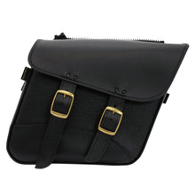 Load image into Gallery viewer, Willie &amp; Max Universal Fit Brass Monkey Compact Slant Saddlebag Set (12inL x 9.5inH x 5.5inW)- Black