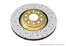 Load image into Gallery viewer, DBA 09+ Nissan GTR R-35 Front Drilled &amp; Slotted 5000 Series 2 Piece Rotor Assembled w/ Black Hat (Av