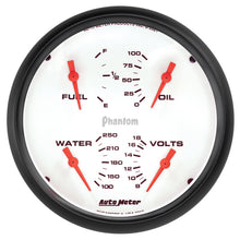 Load image into Gallery viewer, Autometer Phantom Quad 5in. Gauge 0 Ohm (E) - 90 Ohm (F) Electric