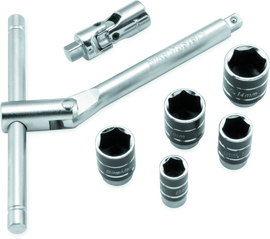 BikeMaster 1/4in Drive Compact Sliding and Folding T-Handle Set