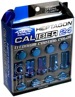 Project Kics 12X1.25 Titanium Blue Caliber Lug Nut
