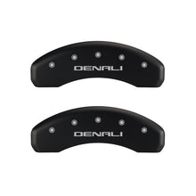 Load image into Gallery viewer, MGP 4 Caliper Covers Engraved Front &amp; Rear Denali Red finish silver ch