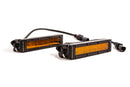 Diode Dynamics 6 In LED Light Bar Single Row Straight SS6 - Amber Wide Light Bar (Pair)