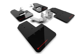 Rally Armor 21-25 Ford Bronco (Plstc Bmpr + RB - NO Rptr/Sprt) Blk Mud Flap w/Red Logo