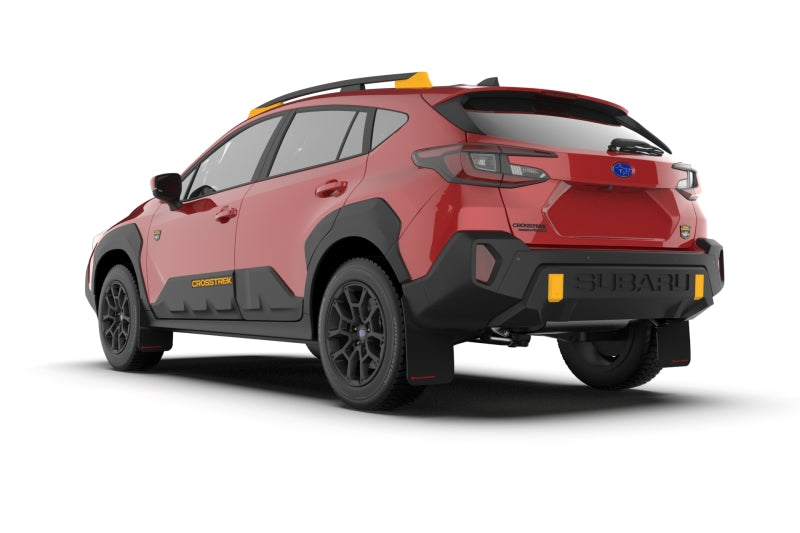 Rally Armor 24-26 Subaru Crosstrek (Wilderness Only) Black UR Mud Flap W/Grey Logo-No Drilling Req