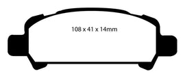 EBC 02-06 Subaru Baja 2.5 Redstuff Rear Brake Pads