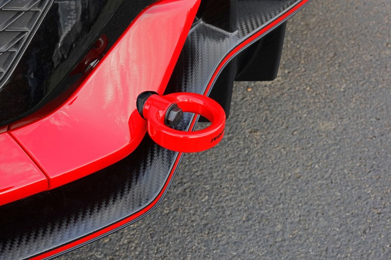 PERRIN 17-21 Honda Civic Si/Type R/Touring/Hatchback Tow Hook Kit Rear - Red
