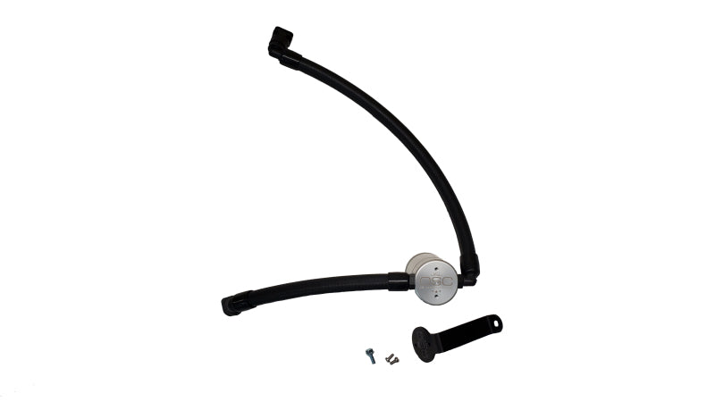 J&amp;L 2021-2025 Ford Bronco 2.7L 3.0 Oil Separator Passenger Side- Clear Anodized