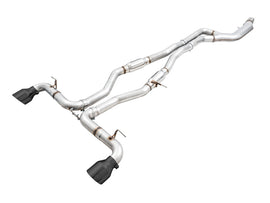 AWE Tuning 2020 Toyota Supra A90 Resonated Track Edition Exhaust - 5in Diamond Black Tips