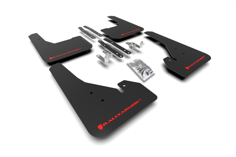 Rally Armor 18-27 Toyota Corolla Hatchback Black UR Mud Flap Red Logo