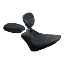 Load image into Gallery viewer, Mustang 11-13 Harley Blackline,12-17 Slim/Slim S Wide Touring Solo Seat w/DBR Diamond - Black
