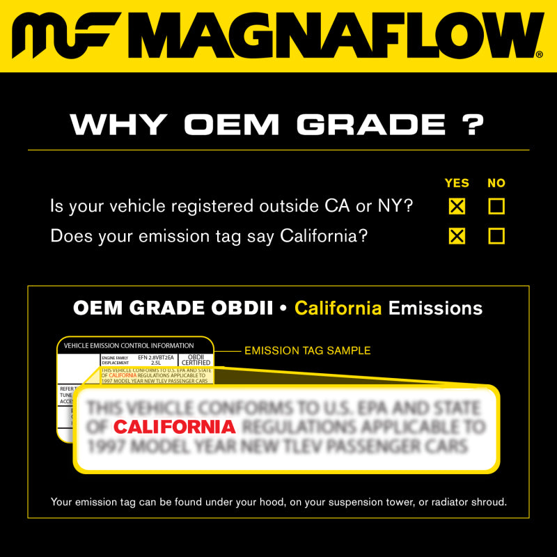MagnaFlow Univ Cat Conv 2.5in Inlet/Outlet Center/Center Round 3in Body L x 5in W x 8.75in Overall L