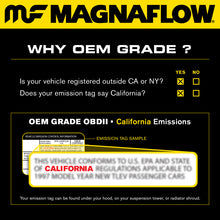 Load image into Gallery viewer, MagnaFlow Univ Cat Conv 2.5in Inlet/Outlet Center/Center Round 3in Body L x 5in W x 8.75in Overall L