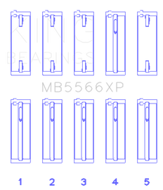 King Engine Bearings Audi A4 1.8L AEB Performance Main Bearing Set - Size +.25mm