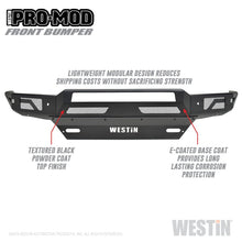 Load image into Gallery viewer, Westin 16-19 Chevy/GMC Silverado/Sierra 1500 Pro-Mod Front Bumper - Textured Black