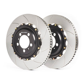 GiroDisc 97-04 Audi A6/Allroad (C5 w/Brembo 18Z 6 Pot) Zinc Plated Slotted Front Rotors