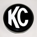 KC HiLiTES 6in. Round Hard Cover for Daylighter/SlimLite/Pro-Sport (Single) - Black w/White KC Logo