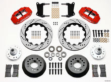 Load image into Gallery viewer, Wilwood Narrow Superlite 6R Front Hub Kit 14.00in Drill Red 67-69 Camaro 64-72 Nova Chevelle