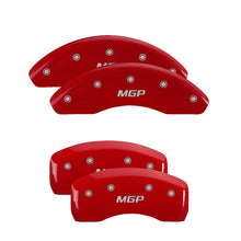 Load image into Gallery viewer, MGP 4 Caliper Covers Engraved Front &amp; Rear Red Power Coat Finish Silver Characters-Honda Accord