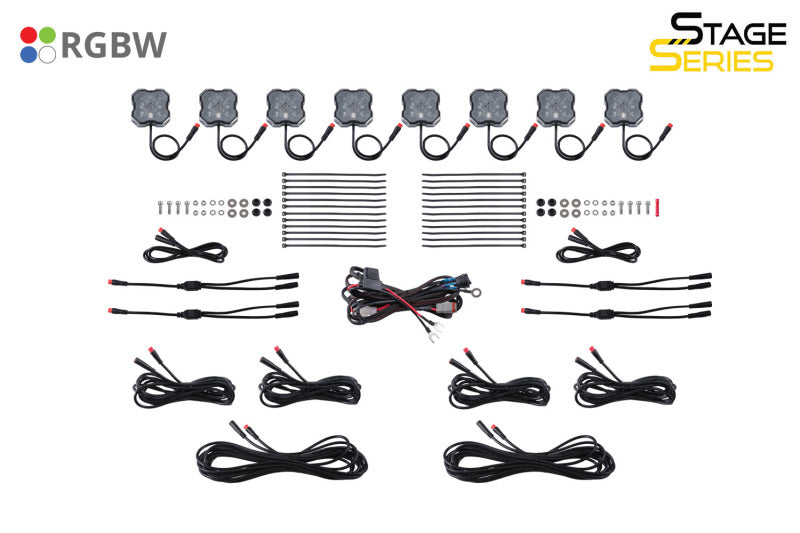 Diode Dynamics Stage Series RGBW LED Rock Light (8-pack)