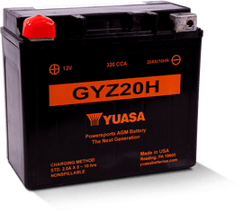 Yuasa GYZ20H High Performance Maintenance Free AGM 12-Volt Battery