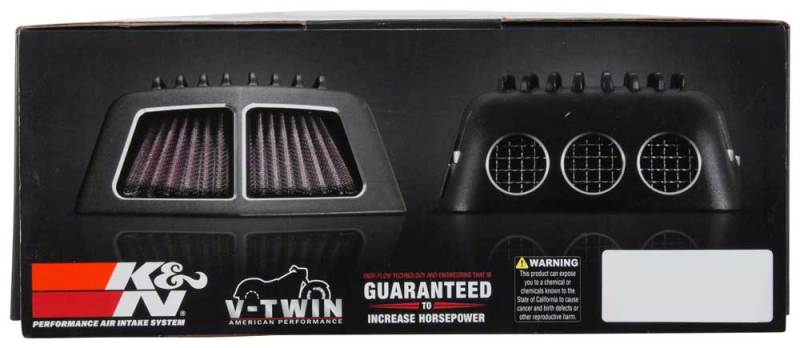 K&N Street Metal Intake System for 01-16 Harley-Davidson Softail/Dyna - Shaker Black