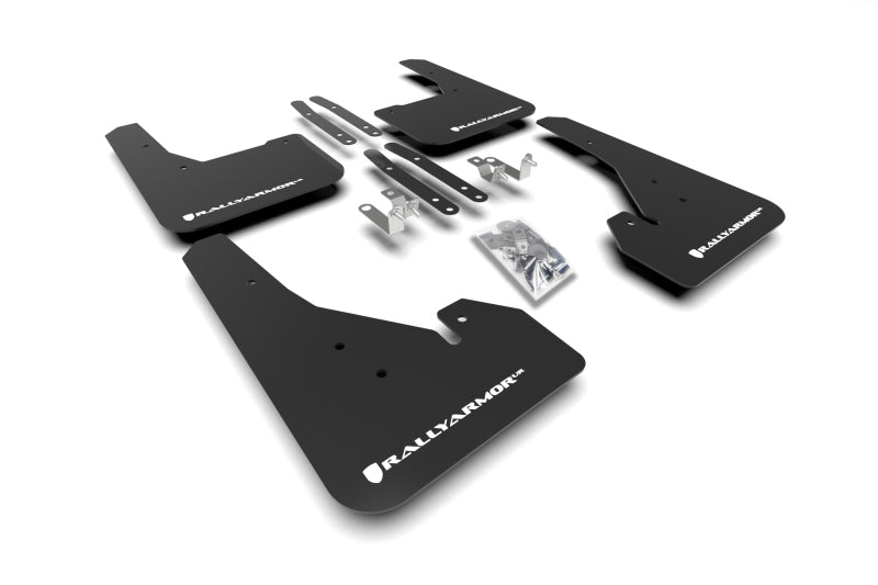 Rally Armor 18-27 Toyota Corolla Hatchback Black UR Mud Flap White Logo