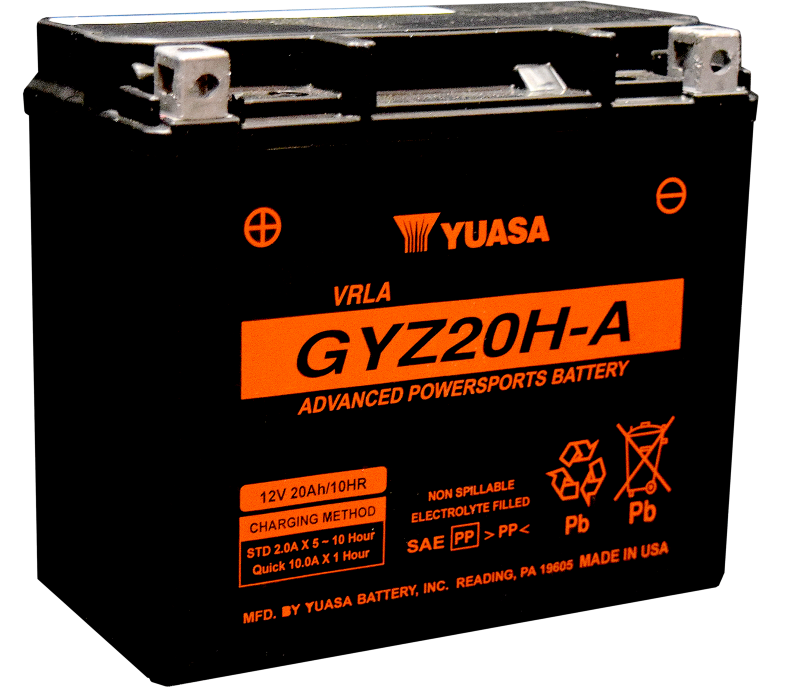 Yuasa GYZ20H-A High Performance Maintenance Free AGM 12-Volt Battery