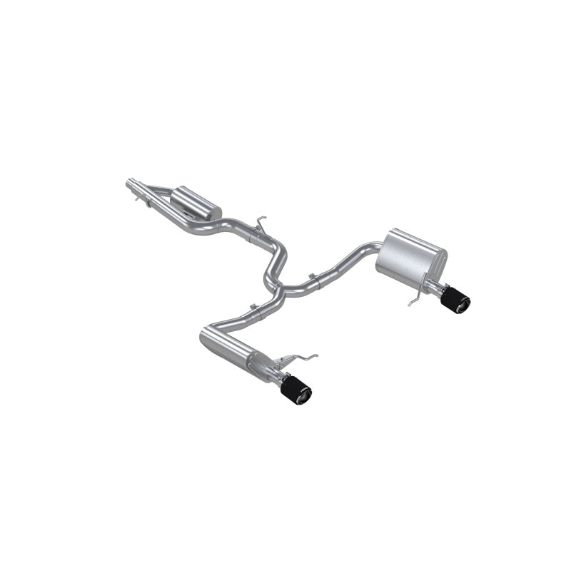 MBRP 17-19 VW Golf SportWagen/Alltrack 1.8T T304SS 3in Cat-Back 2.5in Dual Split Rear w/ CF Tips