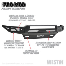 Load image into Gallery viewer, Westin 16-19 Chevy/GMC Silverado/Sierra 1500 Pro-Mod Front Bumper - Textured Black