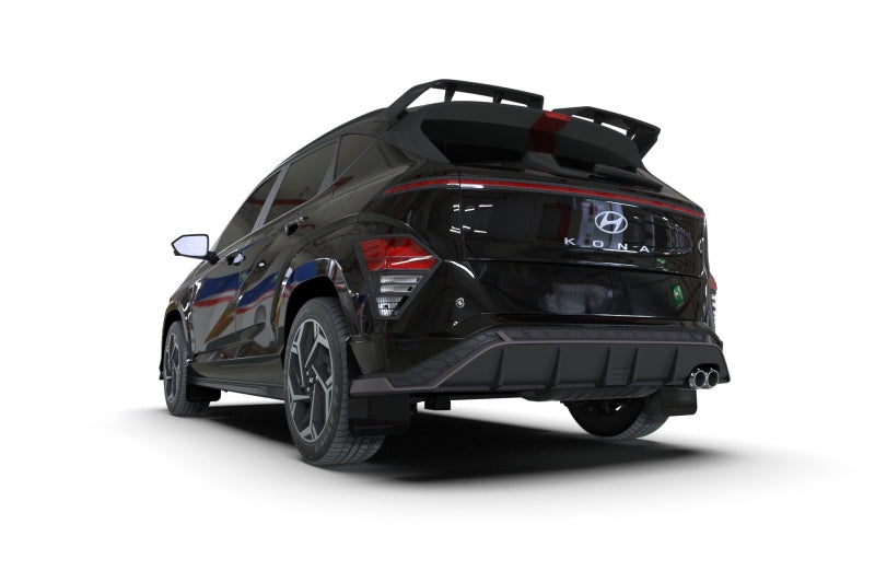 Rally Armor 24-26 Hyundai Kona N Line Black UR Mud Flap - Metallic Black Logo
