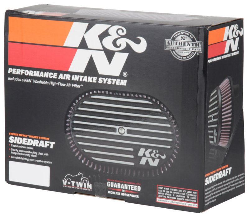 K&N Street Metal Intake System for 12-16 Harley-Davidson Road King 103cl Side Draft Touring